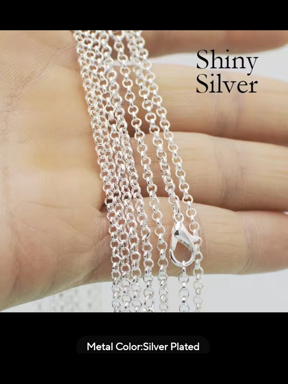 🩶🩶NEW🩶🩶 BEAUTIFUL!! SILVER PLATED Clavical Mimalist BABY ROLO Necklace